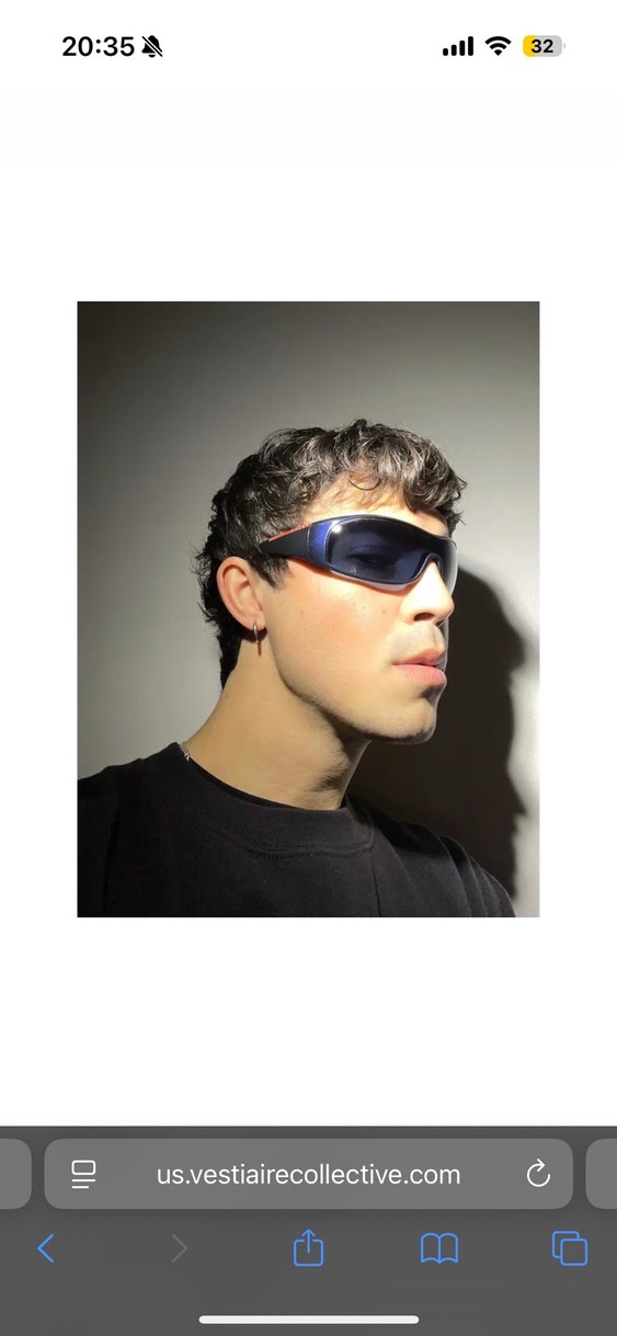 vintage prada linea rossa güneş gözlüğü - Görsel 5