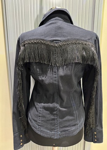 Düğmeli Gri Denim Kadın Gömlek - Görsel 2