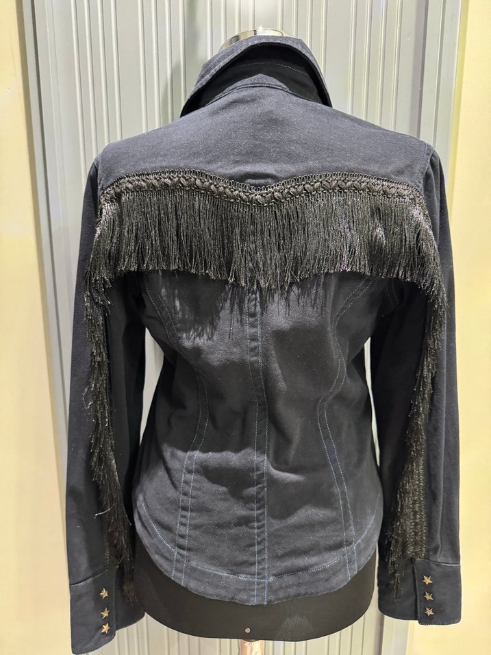 Düğmeli Gri Denim Kadın Gömlek - Görsel 2