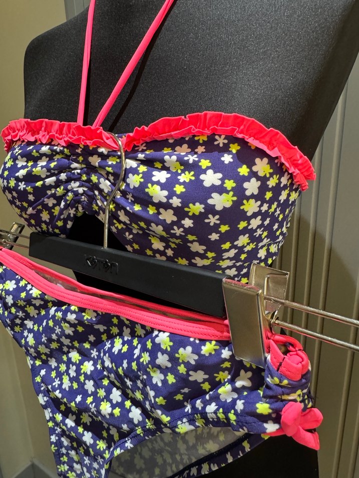 Çiçek Desenli Mini Kadın Bikini - Görsel 3