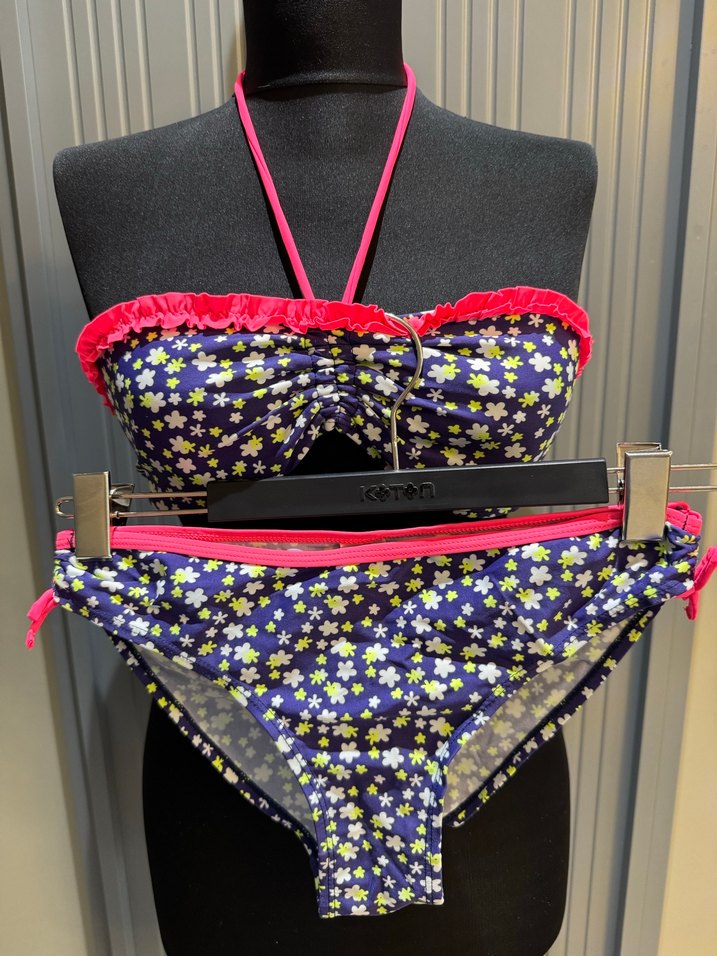 Çiçek Desenli Mini Kadın Bikini - Görsel 2