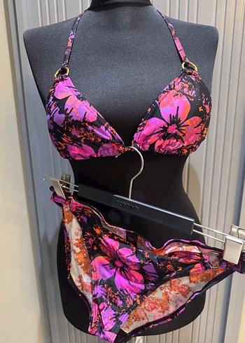 Pembe bağlamalı mini bikini takımı - Görsel 2