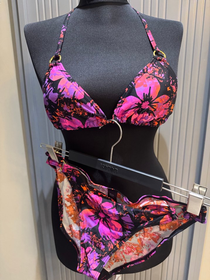 Pembe bağlamalı mini bikini takımı - Görsel 2