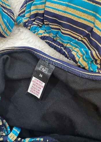 Bohem Tarz Turkuaz Bağlamalı Bikini - Görsel 6