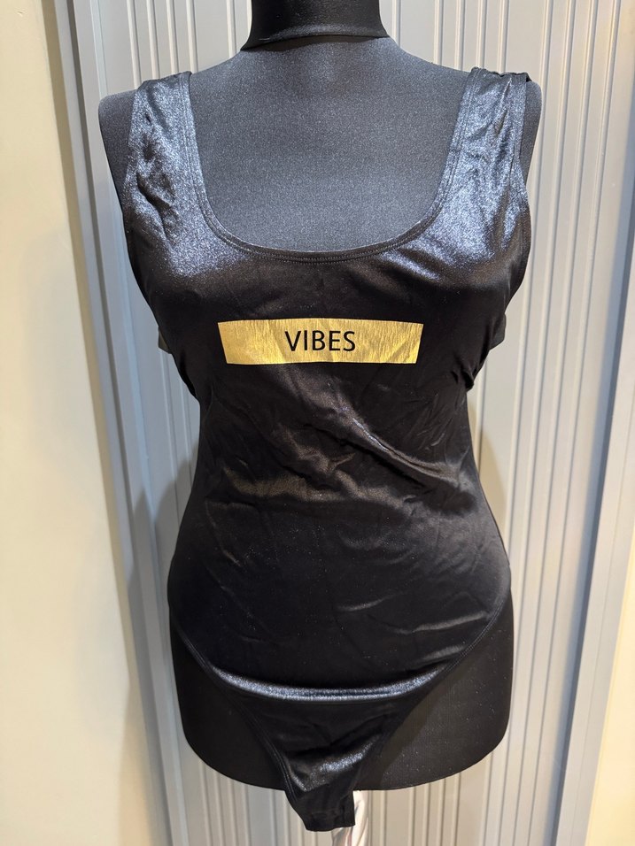 Kadın Siyah V Yaka Parlak Midi body - Görsel 2