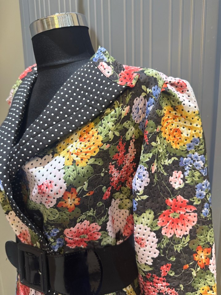 Çiçek Desenli Uzun tunik Kaban - Görsel 2