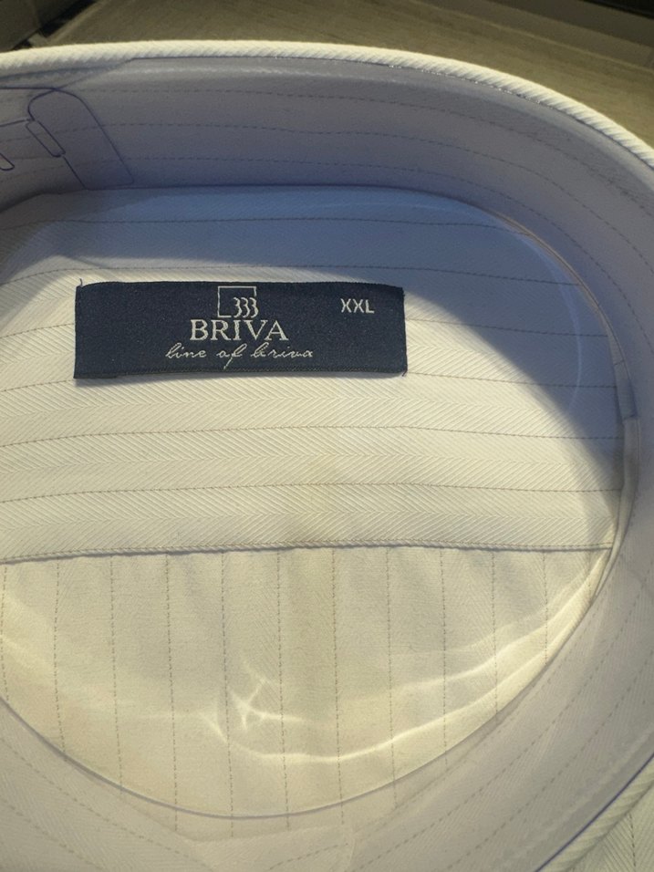 BRIVA Beyaz uzun Kollu Erkek Gömlek - Görsel 3