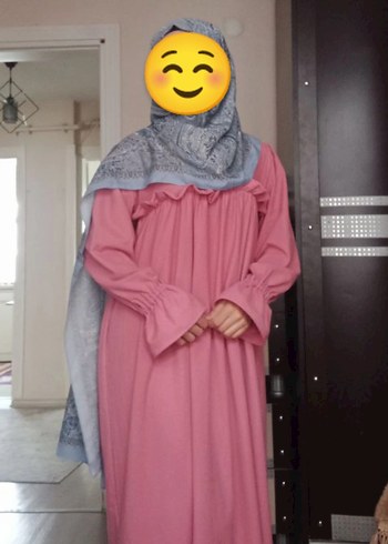 Pembe Fırfırlı Uzun Bohem Elbise - Görsel 5