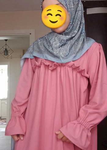 Pembe Fırfırlı Uzun Bohem Elbise - Görsel 2