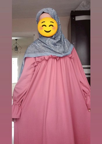 Pembe Fırfırlı Uzun Bohem Elbise - Görsel 3