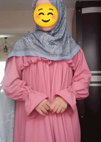 Pembe Fırfırlı Uzun Bohem Elbise - Görsel 4