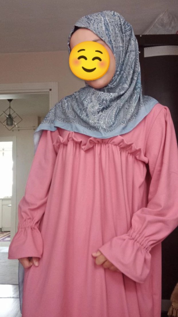 Pembe Fırfırlı Uzun Bohem Elbise - Görsel 2