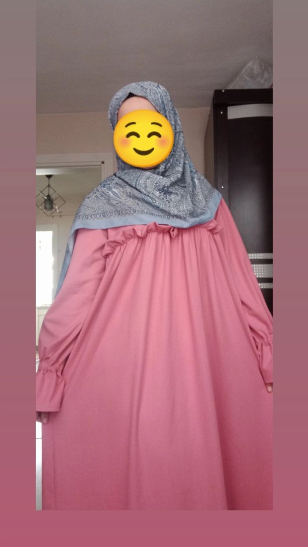 Pembe Fırfırlı Uzun Bohem Elbise - Görsel 3