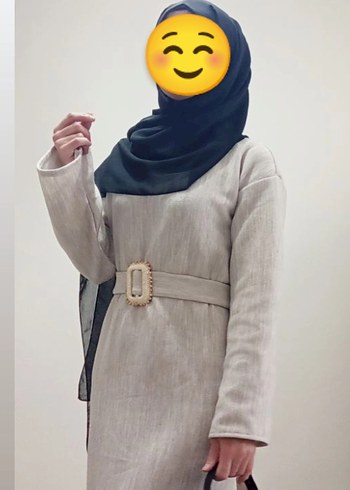 Gri Kemerli Uzun triko Elbise - Görsel 4