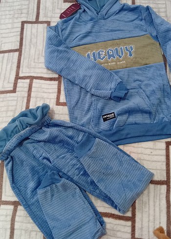 Mavi Erkek Uzun Kollu Rahat Pijama Altı - Görsel 5