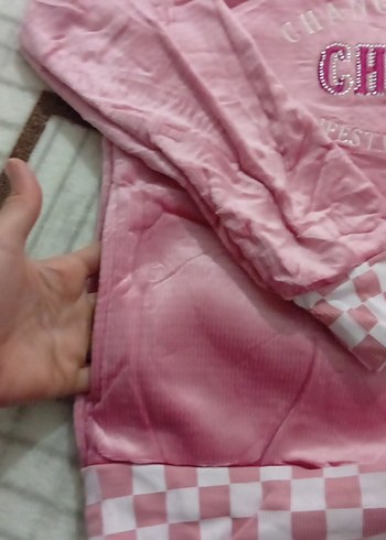 Pembe Kapüşonlu Kız Eşofman Takımı - Görsel 5