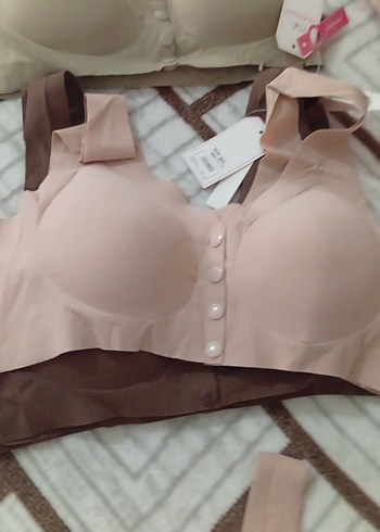 Düğmeli Pembe Sporcu Sütyeni - Görsel 5