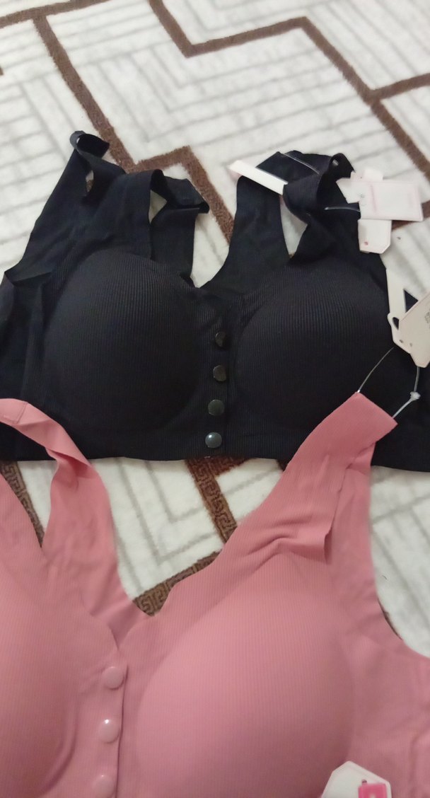 Düğmeli Pembe Sporcu Sütyeni - Görsel 3