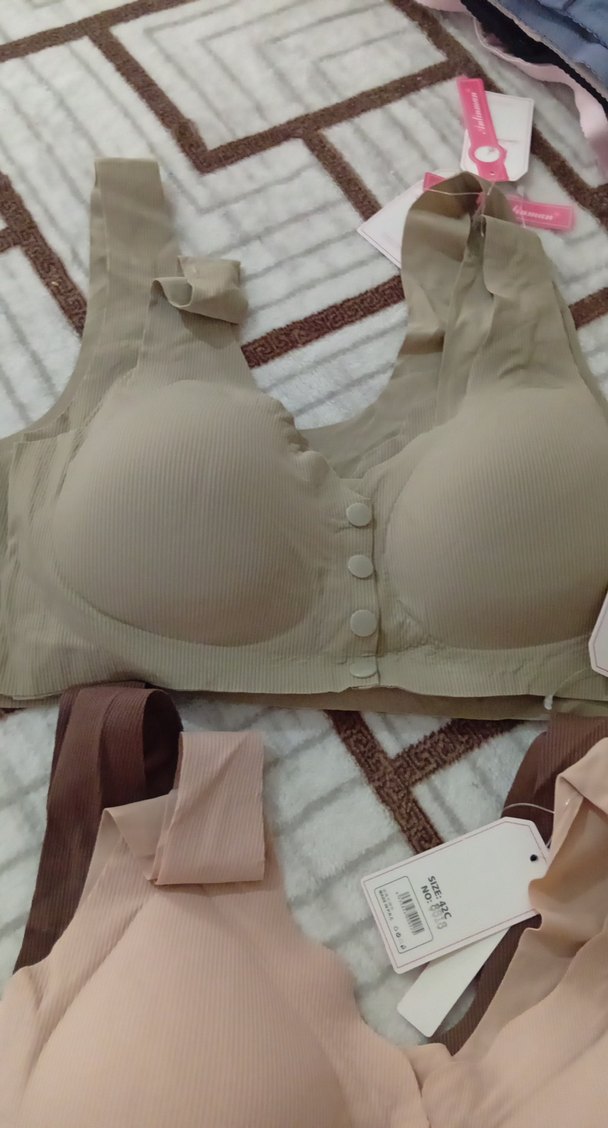 Düğmeli Pembe Sporcu Sütyeni - Görsel 4