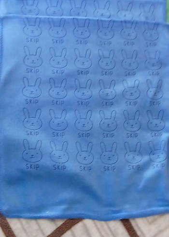 Pembe Baskılı Havlu - Tavşan Desenli silme bezleri - Görsel 4