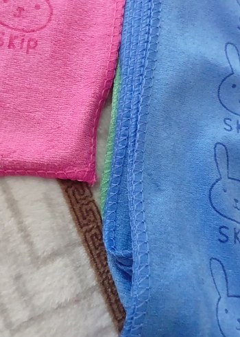 Pembe Baskılı Havlu - Tavşan Desenli silme bezleri - Görsel 2