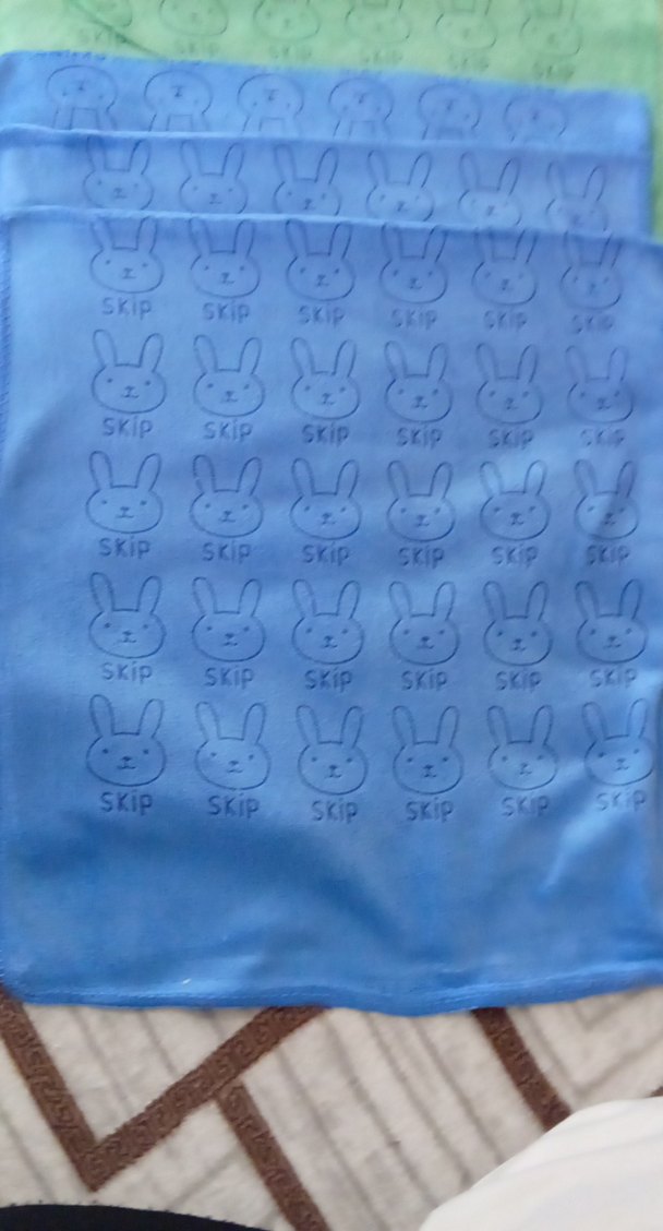 Pembe Baskılı Havlu - Tavşan Desenli silme bezleri - Görsel 4