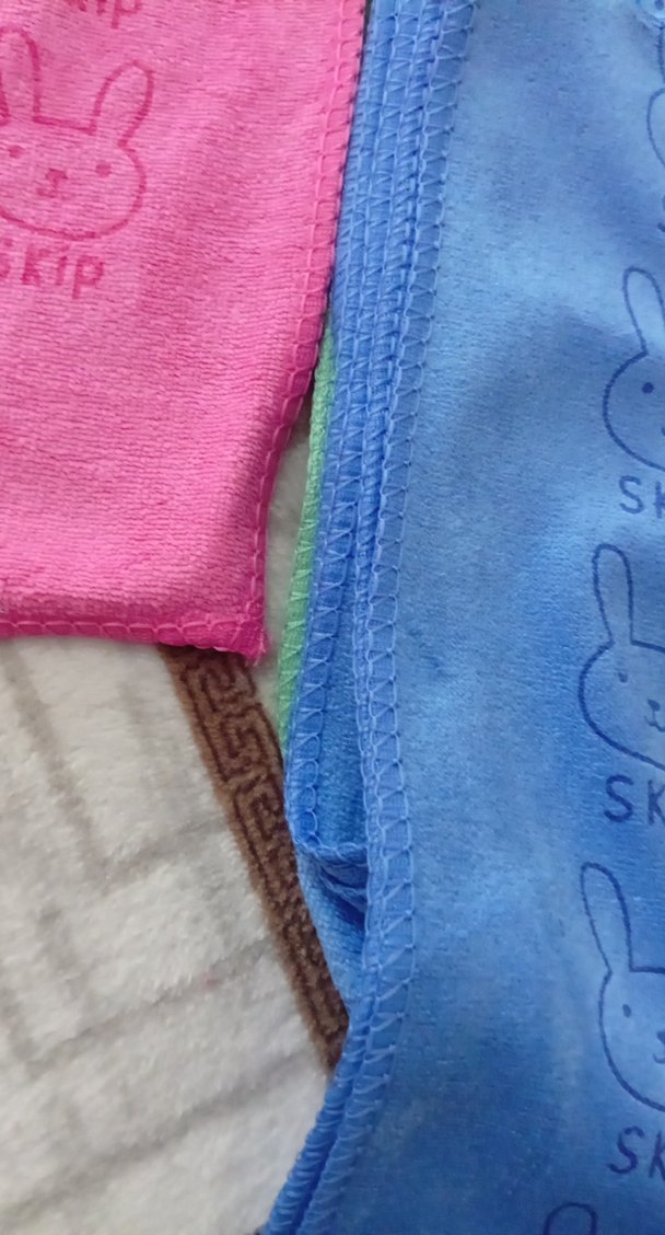 Pembe Baskılı Havlu - Tavşan Desenli silme bezleri - Görsel 2