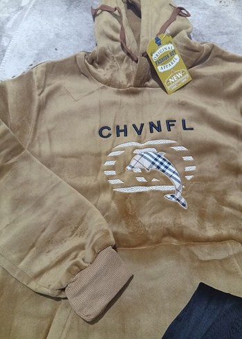 Kahverengi Baskılı Erkek Polar Sweatshirt - Görsel 4