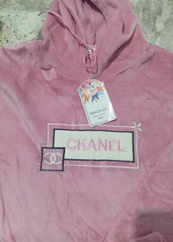 Kız Çocuk Kapüşonlu Pembe Eşofman Takımı - Görsel 2