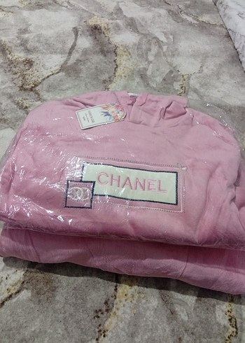 Kız Çocuk Kapüşonlu Pembe Eşofman Takımı - Görsel 6