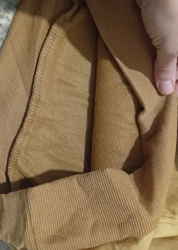 Erkek Kapüşonlu Kahverengi Sweatshirt ve Siyah Eşofman - Görsel 6