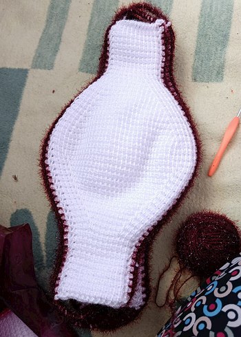 Pembe Kenarlı Gri Banyo Süngeri - Görsel 3