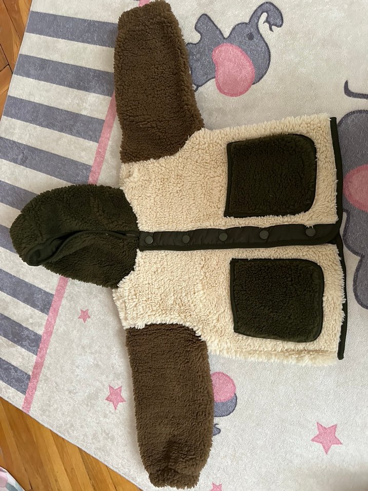 Kahverengi Kürklü Kapüşonlu Erkek Çocuk Mont - Görsel 2