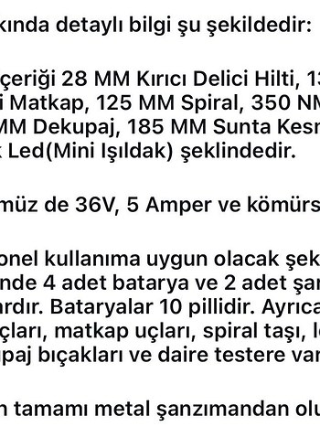 Dawreek Marka Mavi 7 Parça Akülü Matkap ve Testere Seti - Görsel 2