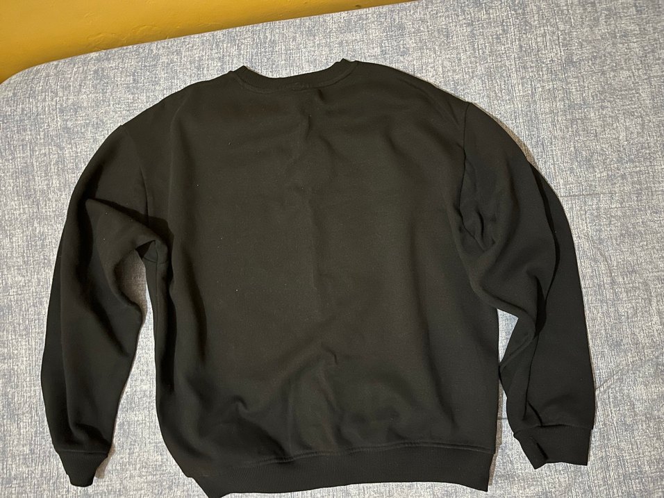 Siyah Baskılı Uzun Kollu Erkek Sweatshirt - Görsel 2