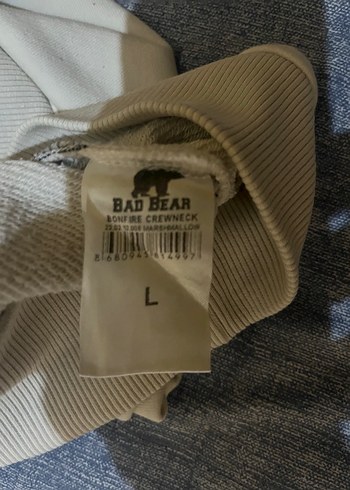 Beyaz Baskılı Erkek Sweatshirt - Görsel 4