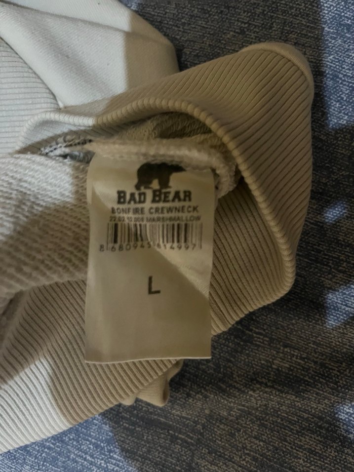 Beyaz Baskılı Erkek Sweatshirt - Görsel 4