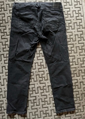 Gri Erkek Denim Pantolon, Regular Fit, Sokak Stili - Görsel 2