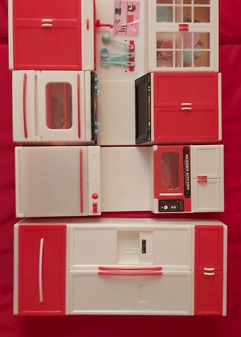 Kırmızı Modern Mutfak Seti Oyuncak - Görsel 3