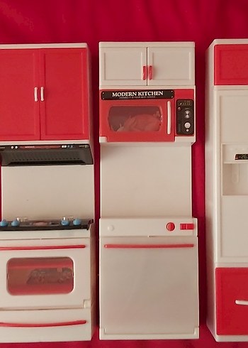 Kırmızı Modern Mutfak Seti Oyuncak - Görsel 2