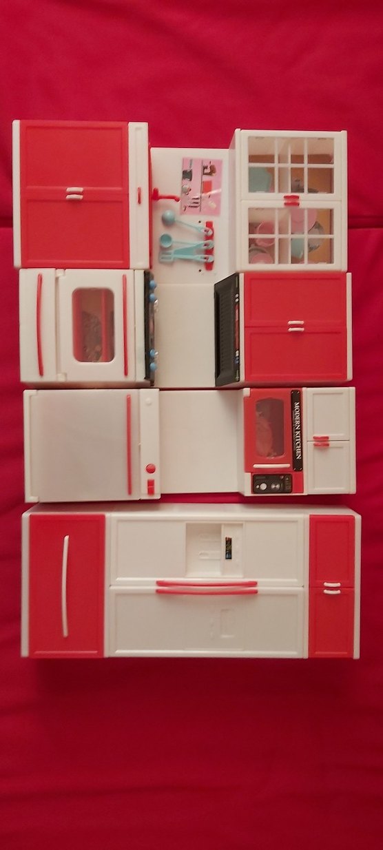 Kırmızı Modern Mutfak Seti Oyuncak - Görsel 3