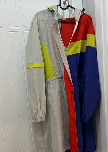 Renkli Midi Kadın Yağmurluk - Görsel 2