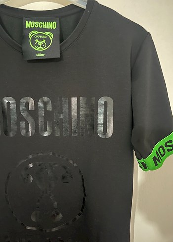 Moschino Siyah Kısa Kollu Tişört Elbise - Görsel 3