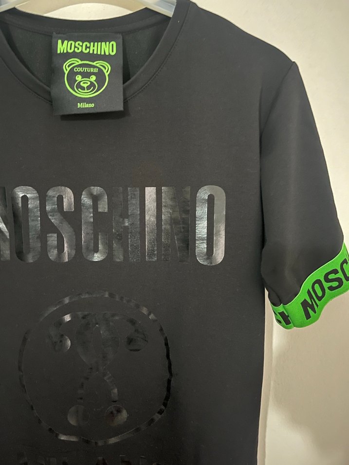 Moschino Siyah Kısa Kollu Tişört Elbise - Görsel 3