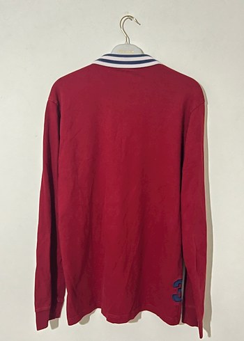 U.S POLO MARKA Kırmızı Uzun Kollu Polo Yaka Tişört - Görsel 2