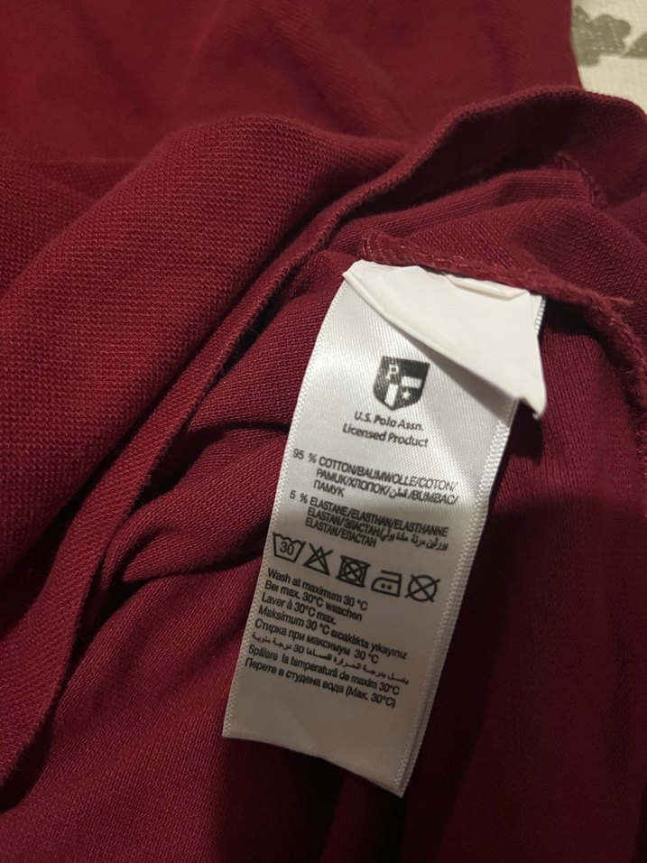 U.S POLO MARKA Kırmızı Uzun Kollu Polo Yaka Tişört - Görsel 4