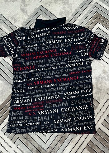 Armani Exchange Baskılı Siyah Polo Tişört - Görsel 2
