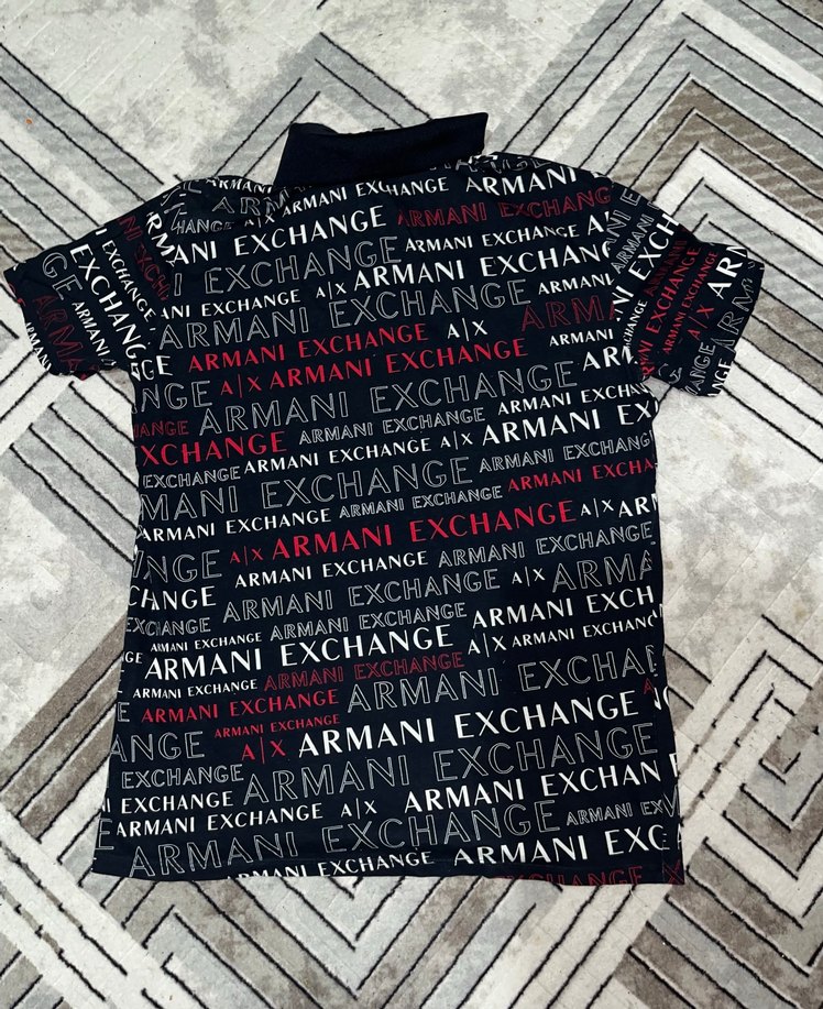 Armani Exchange Baskılı Siyah Polo Tişört - Görsel 2