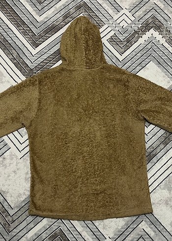 Adidas Kahverengi Peluş Kapüşonlu Kadın Sweatshirt - Görsel 3