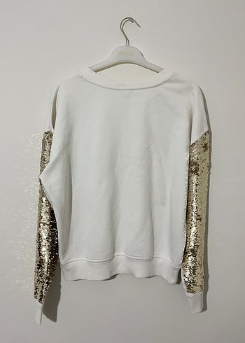 Guess Kadın Beyaz Payetli Sweatshirt - Görsel 2